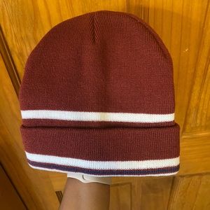 Maroon stripe Beanie